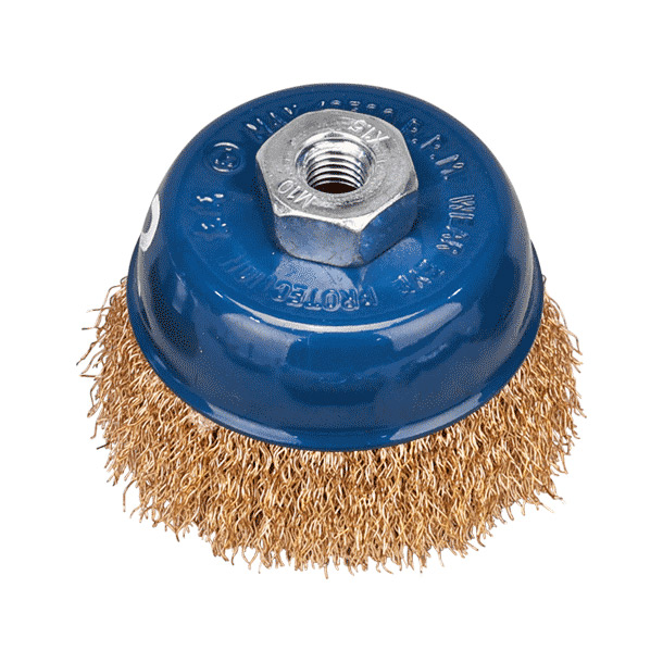 [30172500006] 东成杯形钢丝刷-镀铜钢丝-角磨用/东成
