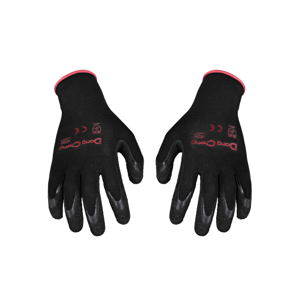 [30179901007] 东成8寸乳胶出纹手套（掌浸）/东成