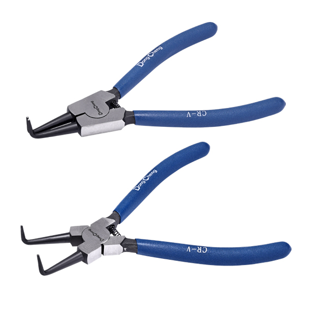 [30179204001] 东成穴用曲口卡簧钳（7"）（logo英文东成）